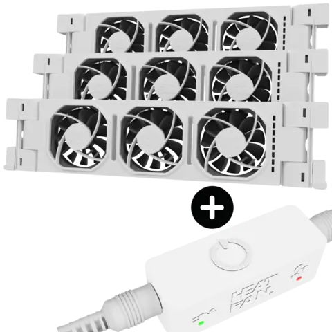 Heatfan 3 trio drievoudige set van 3 ventilatoren
