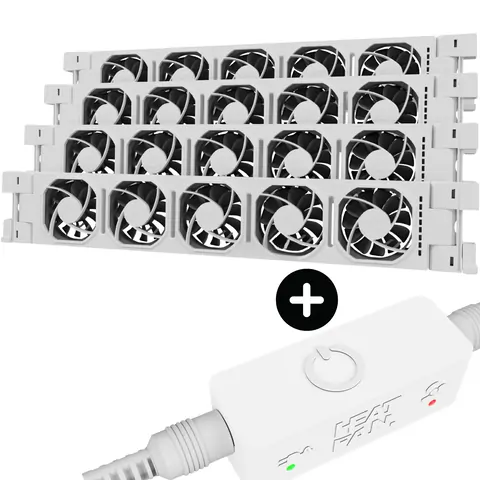 Heatfan 5 quattro viervoudige set van 5 ventilatoren