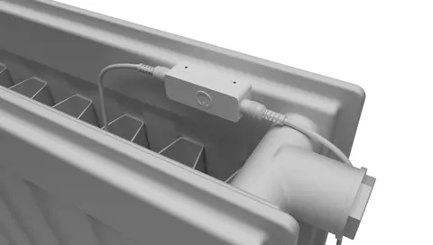 Sensor op radiator