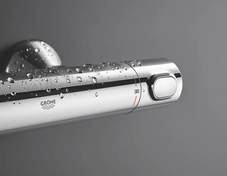 Uitvergroting van Grohe precision flow thermostatische kraan